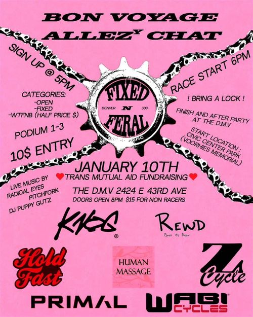 Bon Voyage Allez Chat - fixed n Feral Bike Race and Bands